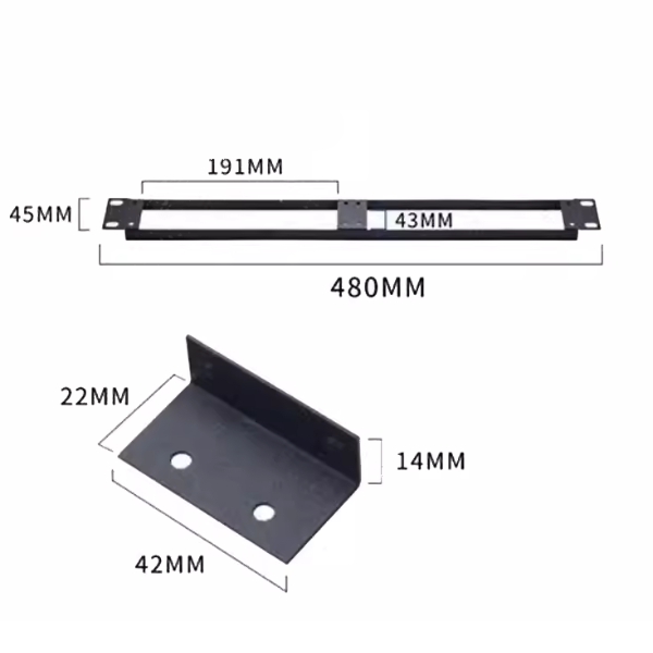 GNT-40608 dubbele rackbeugels