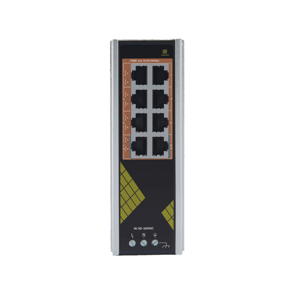 Commutateur gigabit industriel sur rail DIN GNT-IG1008G-AC