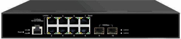 8GE+2SFP Gigabit Managed PoE Switch