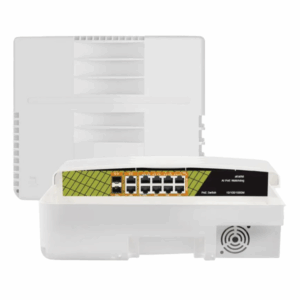 GNT-P1012F6 8GE(PoE)+2GE(PoE)+2SFP AI Gigabit Outdoor PoE Switch.